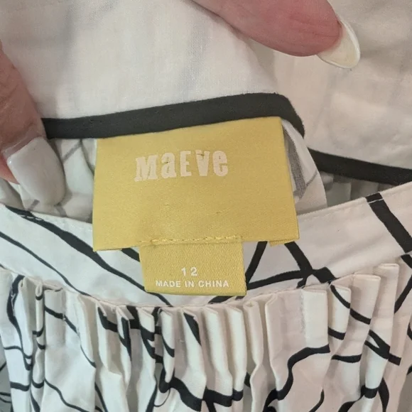 Maeve Black and Orange Skirt Knee-Length - Picture 6 of 9